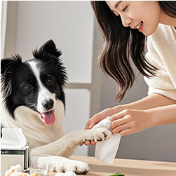 Cleaning paws