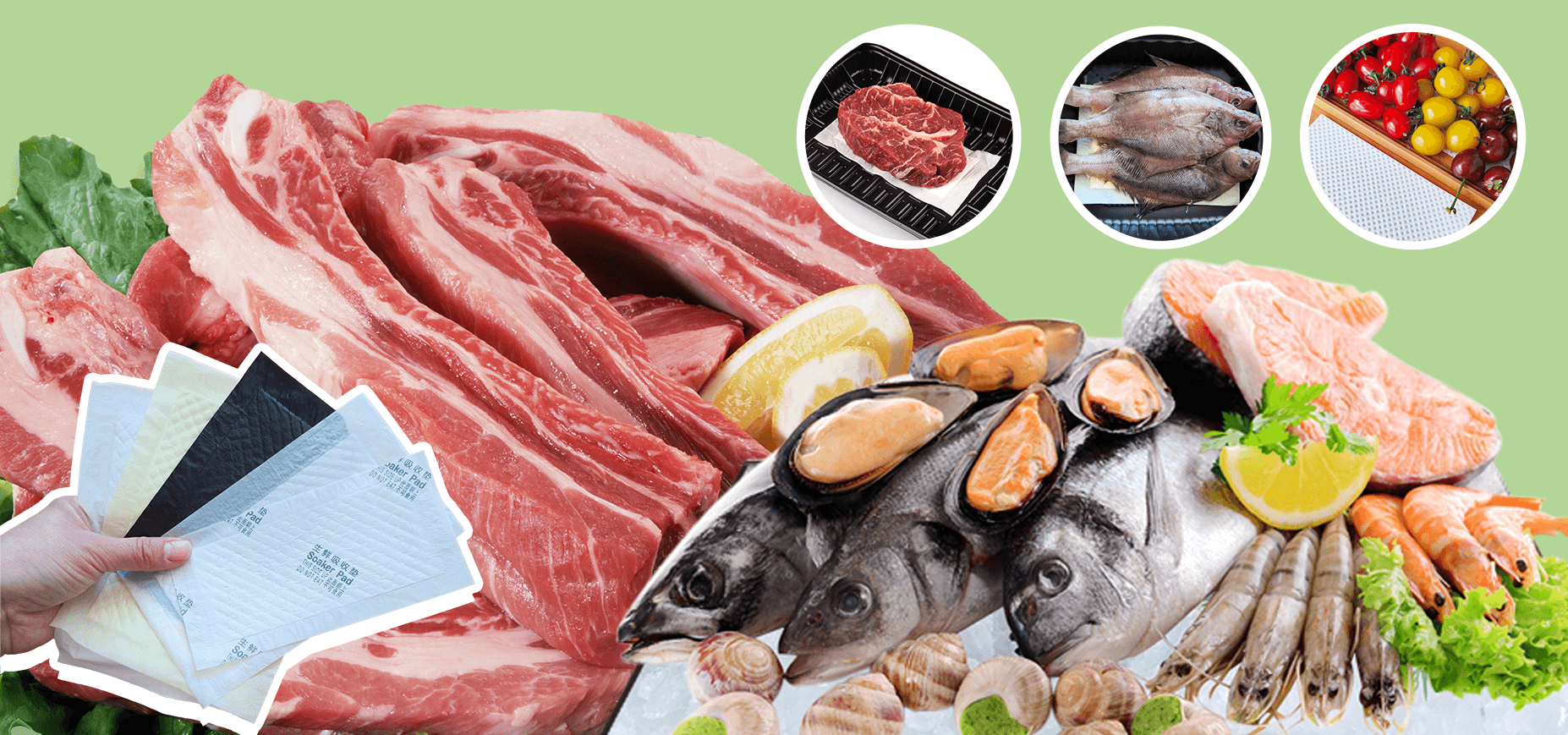 Food absorbent pad,soaker pad,meat pad,Degradable absorbent pad,fruit pad
