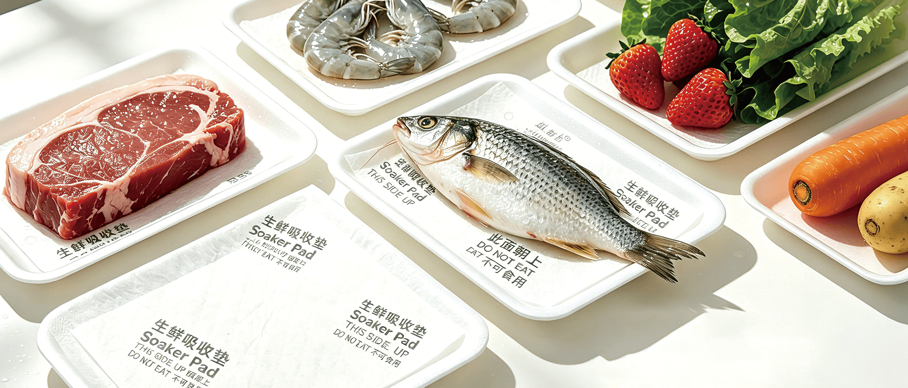 Food absorbent pad production factory